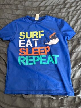 OshKosh B'gosh Blue Surf Eat Sleep Repeat Rashguard